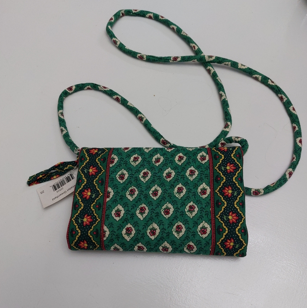 Vera Bradley Vintage Villager & Strap Wallet Greenfields NWT - Picture 10 of 13